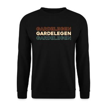 German city of Gardelegen, Saxony-Anhalt - Unisex Sweatshirt - black - Front - Alina (178cm) & Michal (187cm)