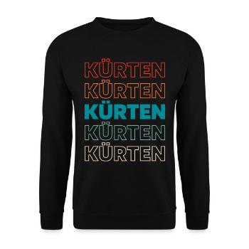 Deutsche Stadt Kürten Nordrheinwestfalen - Unisex Pullover - Schwarz - Vorne - Alina (178cm) & Michal (187cm)