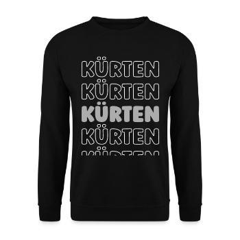 Deutsche Stadt Kürten Nordrheinwestfalen - Unisex Pullover - Schwarz - Vorne - Alina (178cm) & Michal (187cm)