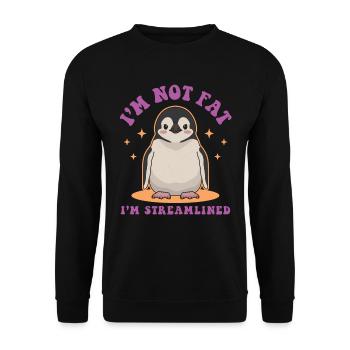 Penguin Baby Penguins Gifts - Unisex Sweatshirt - black - Front - Alina (178cm) & Michal (187cm)