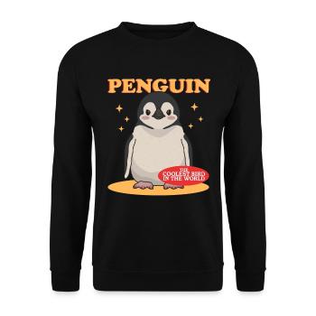 Penguin Baby Cute Penguins Gift - Unisex Sweatshirt - black - Front - Alina (178cm) & Michal (187cm)
