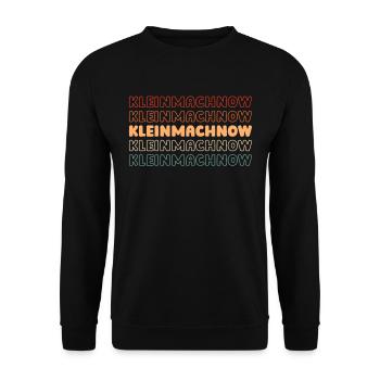 Deutsche Stadt Kleinmachnow Brandenburg - Unisex Pullover - Schwarz - Vorne - Alina (178cm) & Michal (187cm)