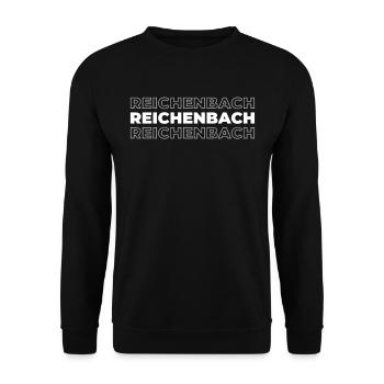 Deutsche Stadt Reichenbach Im Vogtland Sachsen - Unisex Pullover - Schwarz - Vorne - Alina (178cm) & Michal (187cm)