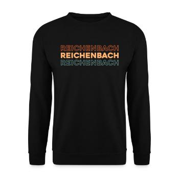 Deutsche Stadt Reichenbach Im Vogtland Sachsen - Unisex Pullover - Schwarz - Vorne - Alina (178cm) & Michal (187cm)