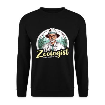 Zoologist Making Sense Of The Wild Animal Lover - Unisex Sweatshirt - black - Front - Alina (178cm) & Michal (187cm)