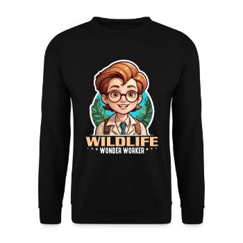 Zoologie Faune Wonder Worker Biologiste Gardien de zoo - Sweat-shirt Unisexe - noir - Devant - Alina (178cm) & Michal (187cm)