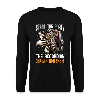 Accordion Start The Party The Accordion Music - Unisex Pullover - Schwarz - Vorne - Alina (178cm) & Michal (187cm)