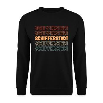 Deutsche Stadt Schifferstadt Rheinlandpfalz - Unisex Pullover - Schwarz - Vorne - Alina (178cm) & Michal (187cm)