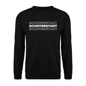 Ville allemande de Schifferstadt, Rhénanie-Palatinat - Sweat-shirt Unisexe - noir - Devant - Alina (178cm) & Michal (187cm)