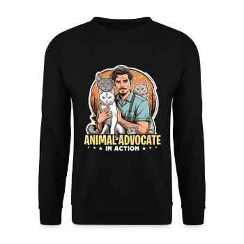 Veterinary Technician Animal Advocate Vet Clinic - Unisex Sweatshirt - black - Front - Alina (178cm) & Michal (187cm)