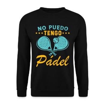 Fun Padel I Can't I Have Padel Padel Player - Unisex Pullover - Schwarz - Vorne - Alina (178cm) & Michal (187cm)