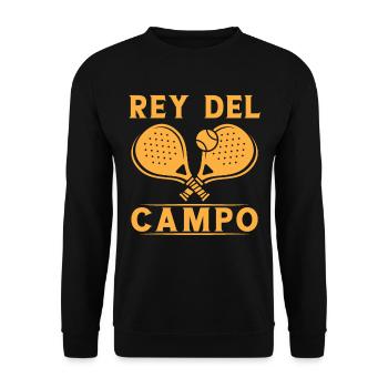 Fun Padel Player King Of The Padel Field Padelist - Unisex Sweatshirt - black - Front - Alina (178cm) & Michal (187cm)