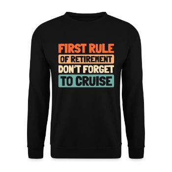 Kreuzfahrt Retired Retirement - Unisex Pullover - Schwarz - Vorne - Alina (178cm) & Michal (187cm)