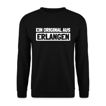 German city Erlangen Bavaria - Unisex Sweatshirt - black - Front - Alina (178cm) & Michal (187cm)