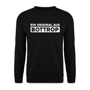 German city Bottrop, North Rhine-Westphalia - Unisex Sweatshirt - black - Front - Alina (178cm) & Michal (187cm)