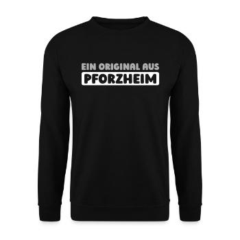 Deutsche Stadt Pforzheim Badenwürttemberg - Unisex Pullover - Schwarz - Vorne - Alina (178cm) & Michal (187cm)