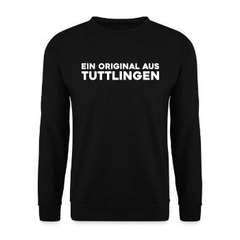 German city Tuttlingen Baden-Württemberg - Unisex Sweatshirt - black - Front - Alina (178cm) & Michal (187cm)