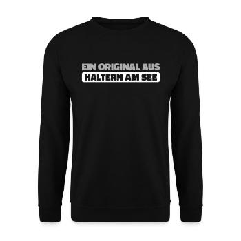 German city of Haltern can be seen - Unisex Sweatshirt - black - Front - Alina (178cm) & Michal (187cm)