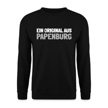 German city of Papenburg Lower Saxony - Unisex Sweatshirt - black - Front - Alina (178cm) & Michal (187cm)