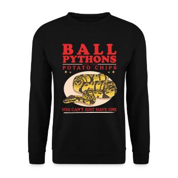 King Python Python Snake Gifts - Unisex Sweatshirt - black - Front - Alina (178cm) & Michal (187cm)