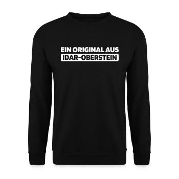 German city of Idaroberstein, Rhineland-Palatinate - Unisex Sweatshirt - black - Front - Alina (178cm) & Michal (187cm)