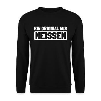 Deutsche Stadt Meien Sachsen - Unisex Pullover - Schwarz - Vorne - Alina (178cm) & Michal (187cm)