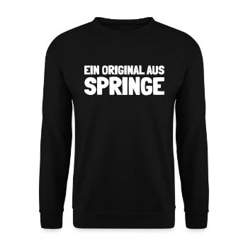 German city of Springe, Lower Saxony - Unisex Sweatshirt - black - Front - Alina (178cm) & Michal (187cm)