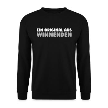 Deutsche Stadt Winnenden Badenwürttemberg - Unisex Pullover - Schwarz - Vorne - Alina (178cm) & Michal (187cm)