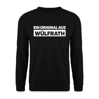 Deutsche Stadt Wülfrath Nordrheinwestfalen - Unisex Pullover - Schwarz - Vorne - Alina (178cm) & Michal (187cm)