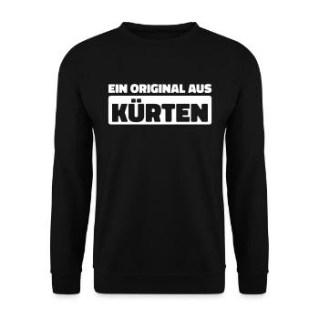 Deutsche Stadt Kürten Nordrheinwestfalen - Unisex Pullover - Schwarz - Vorne - Alina (178cm) & Michal (187cm)
