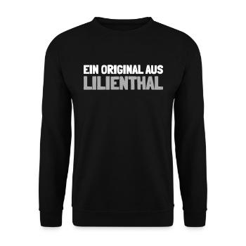 German city Lilienthal, Lower Saxony - Unisex Sweatshirt - black - Front - Alina (178cm) & Michal (187cm)