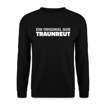 German city Traunreut Bavaria - Unisex Sweatshirt - black - Front - Alina (178cm) & Michal (187cm)