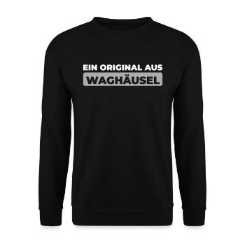 Deutsche Stadt Waghäusel Badenwürttemberg - Unisex Pullover - Schwarz - Vorne - Alina (178cm) & Michal (187cm)