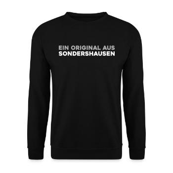 German city Sondershausen, Thuringia - Unisex Sweatshirt - black - Front - Alina (178cm) & Michal (187cm)