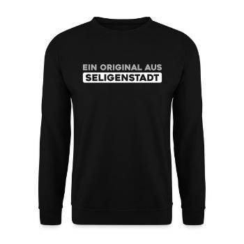 Ville allemande de Seligenstadt, Hesse - Sweat-shirt Unisexe - noir - Devant - Alina (178cm) & Michal (187cm)
