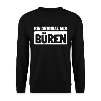 German city of Büren, North Rhine-Westphalia - Unisex Sweatshirt - black - Front - Alina (178cm) & Michal (187cm)