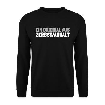 Deutsche Stadt Zerbstanhalt Sachsenanhalt - Unisex Pullover - Schwarz - Vorne - Alina (178cm) & Michal (187cm)