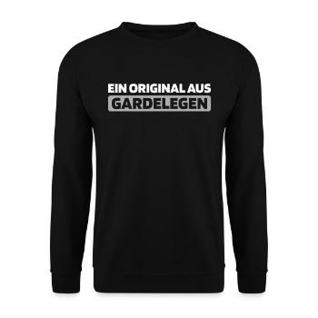 German city of Gardelegen, Saxony-Anhalt - Unisex Sweatshirt - black - Front - Alina (178cm) & Michal (187cm)