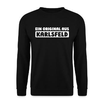 German city of Karlsfeld, Bavaria - Unisex Sweatshirt - black - Front - Alina (178cm) & Michal (187cm)
