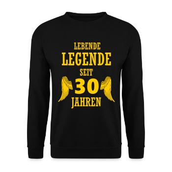 Living Legend 30 Years 30th Birthday Funny - Unisex Sweatshirt - black - Front - Alina (178cm) & Michal (187cm)