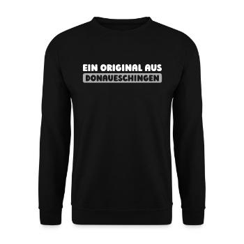 Deutsche Stadt Donaueschingen Badenwürttemberg - Unisex Pullover - Schwarz - Vorne - Alina (178cm) & Michal (187cm)