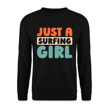 Surfer Surfen Juste une Surfeuse Fille - Sweat-shirt Unisexe - noir - Devant - Alina (178cm) & Michal (187cm)