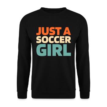 Joueur de football Juste une fille de football - Sweat-shirt Unisexe - noir - Devant - Alina (178cm) & Michal (187cm)