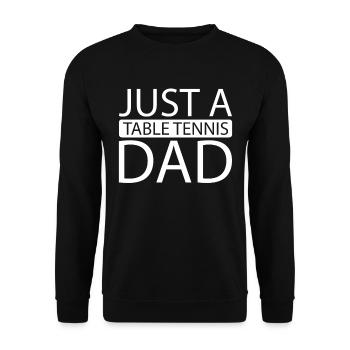 Tischtennis Pingpong Just A Table Tennis Dad - Sweat-shirt Unisexe - noir - Devant - Alina (178cm) & Michal (187cm)