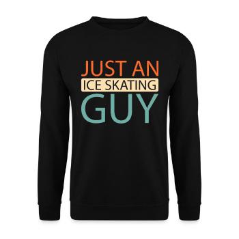 Schlittschuhlaufen juste un patineur sur glace - Sweat-shirt Unisexe - noir - Devant - Alina (178cm) & Michal (187cm)