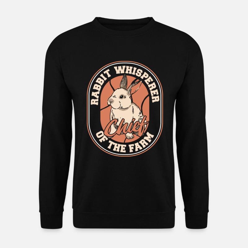 Hase Kaninchen Chef Der Farm - Unisex Pullover - Schwarz