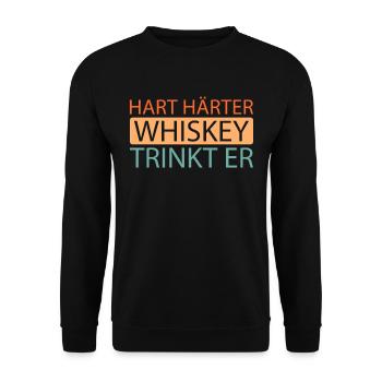 Whisky Whiskey - Unisex Pullover - Schwarz - Vorne - Alina (178cm) & Michal (187cm)