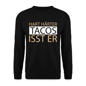 Tacos - Unisex Sweatshirt - black - Front - Alina (178cm) & Michal (187cm)