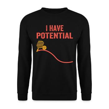 Paddleball Sport Athlète Pickleball Trainer Paddle - Sweat-shirt Unisexe - noir - Devant - Alina (178cm) & Michal (187cm)