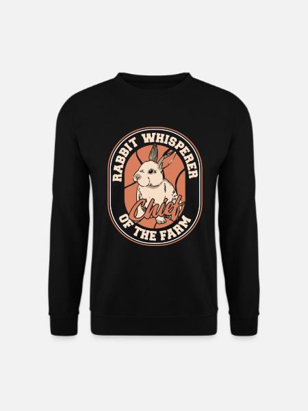 Hase Kaninchen Chef Der Farm - Unisex Pullover - Schwarz